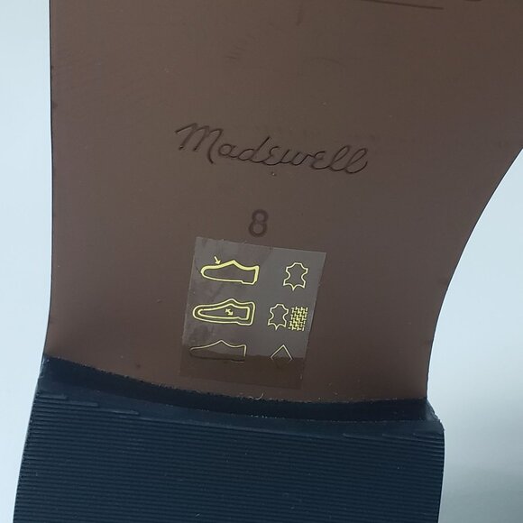 Madewell The Vernon Loafer Women's 8 True Black Polished Leather Slip-On Shoes - Picture 3 of 16